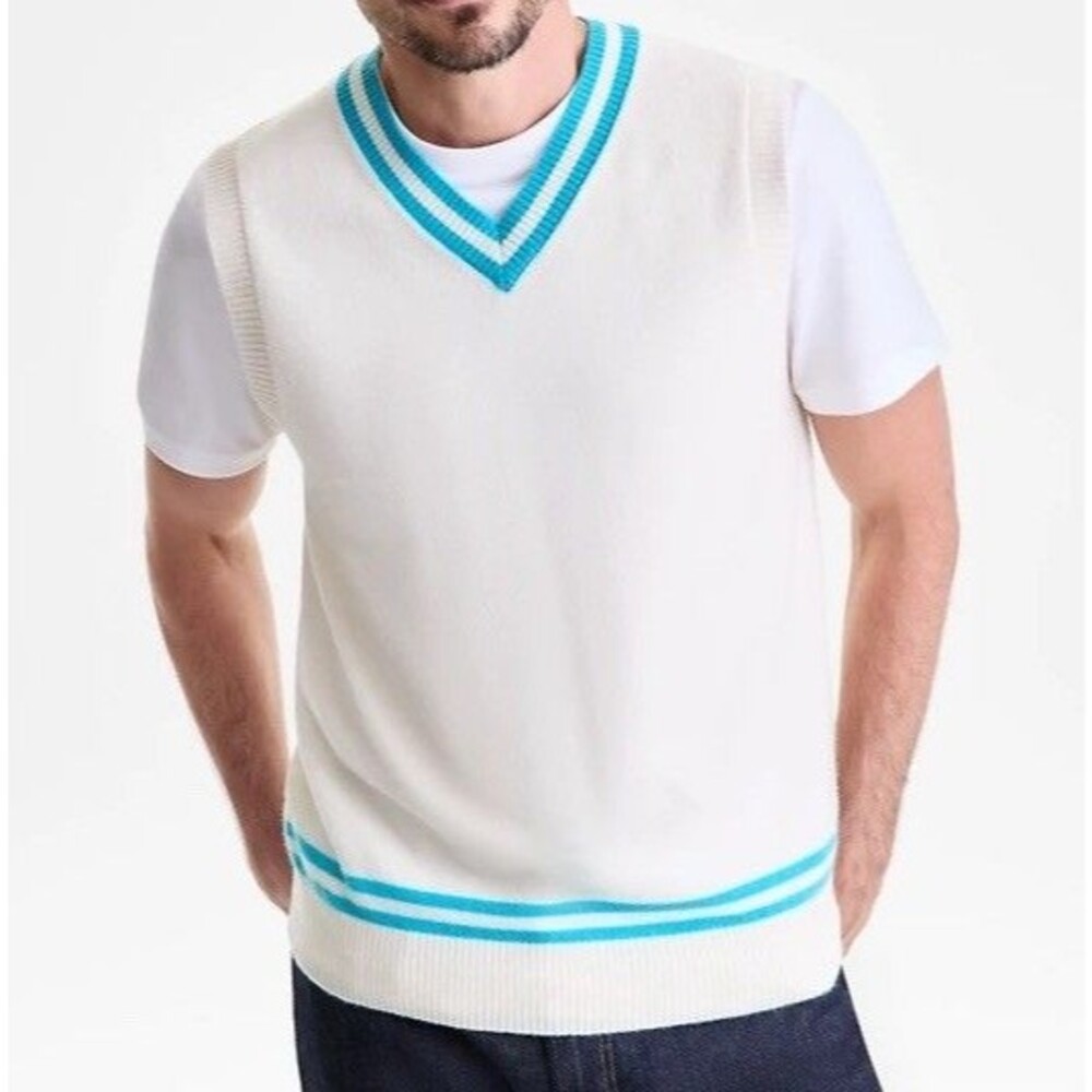 Club Room Men's Regular-Fit 100% Cashmere V-Neck Sweater Vest Sz: Large